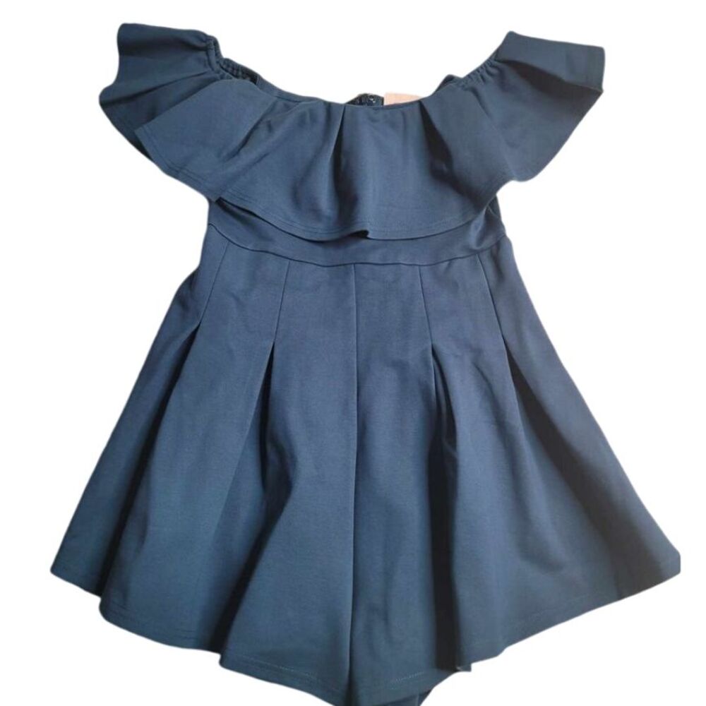 3230 Showpo Teal Off the Shoulder Romper Women's‎ Size 2